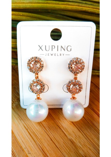 Lüks Inci Figürlü Sallantılı Küpe