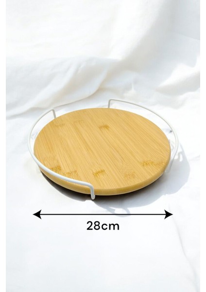 Döner Tepsi, 28X28 Cm, 360 Derece Dönebilme, Kahverengi, Bambu Malzeme modelleri