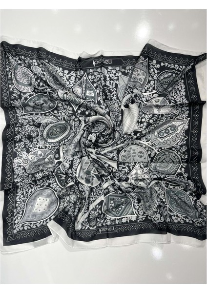 Ipekseli Pamuklu Eşarp Karışık Desen - 3