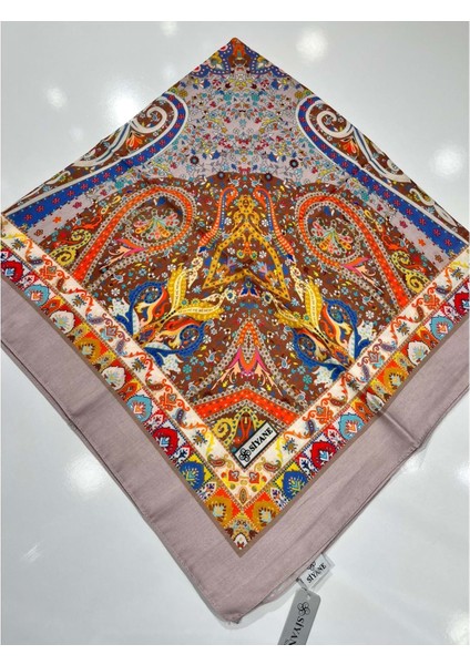 Siyane Pamuklu Eşarp Desen 9 - 1