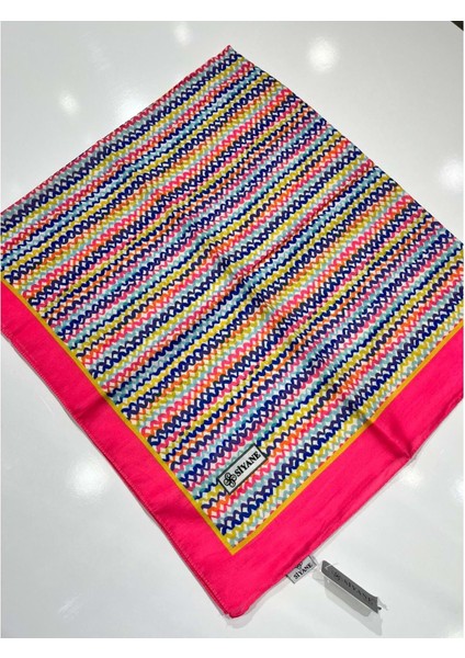 Siyane Pamuklu Eşarp Desen 5 - 1