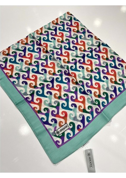 Siyane Pamuklu Eşarp Desen 8 - 8