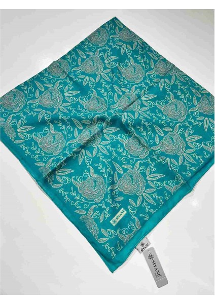 Siyane Naturel Desenli Eşarp - 25