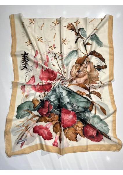 Ipekseli Pamuklu Şal Desen 3 - 4