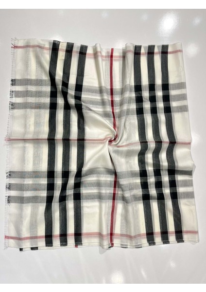 Burbery Ekose Şal Spor Saçak - 8