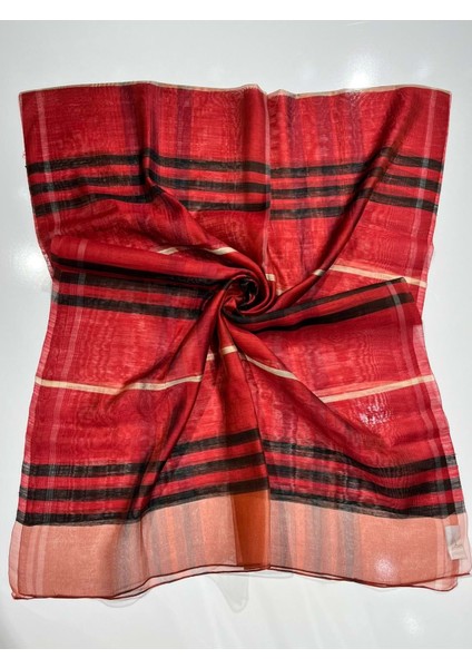 Burbery Ekose Tül Şal - 3