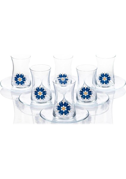 12 Parça Mavi Çay Takımı, Şık ve Modern Tasarım, Evinizde Şıklık Sağlar