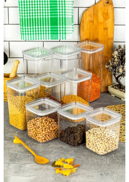 9'lu Vakumlu Şeffaf Saklama Kabı Seti, 3 Farklı Boy, Pratik ve Şık Tasarım fiyatları