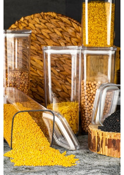 9'lu Vakumlu Şeffaf Saklama Kabı Seti, 3 Farklı Boy, Pratik ve Şık Tasarım