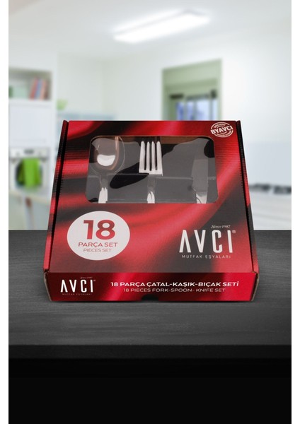 Parlak 18 Parça Çatal Kaşık Bıçak Takımı, Şık ve Şeffaf Tasarım fiyatları