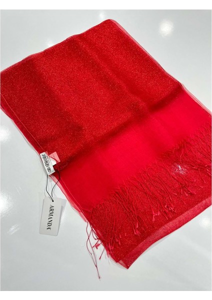 Armanda Simli Tül Şal %30 Ipek - 12