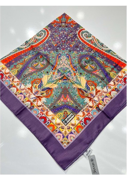 Siyane Pamuklu Eşarp Desen 9 - 7