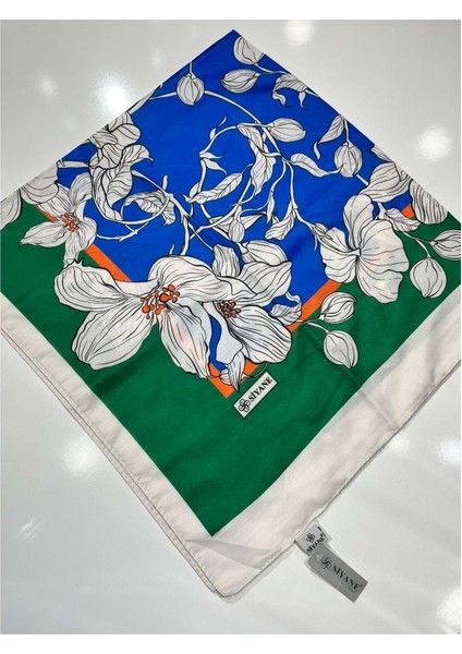 Siyane Pamuklu Eşarp Desen 4 - 1