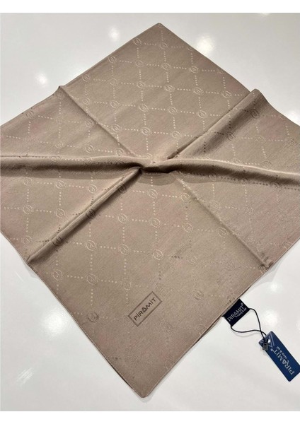 Piramit Pamuklu Logo Eşarp - 7