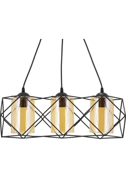 Modern Kare Geometrik Ikili Siyah Metal Sarkıt Avize, Şık ve Modern Tasarım. fiyatları