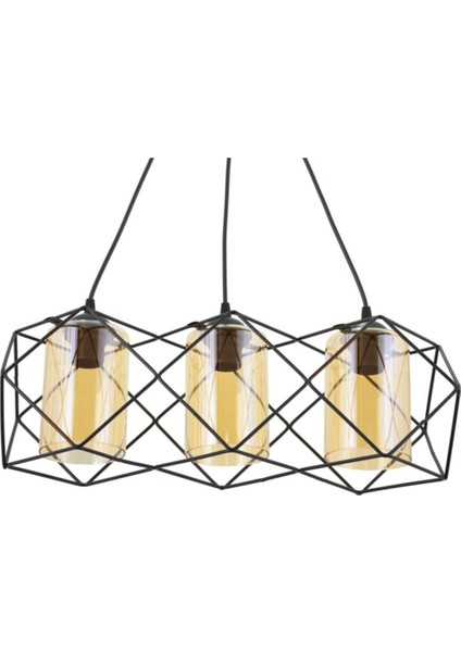 Modern Kare Geometrik Ikili Siyah Metal Sarkıt Avize, Şık ve Modern Tasarım. modelleri