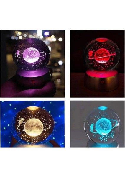 Renkli LED Işıklı Satürn Çemberinde Yürüyen Kız Kablolu Küre fiyatları