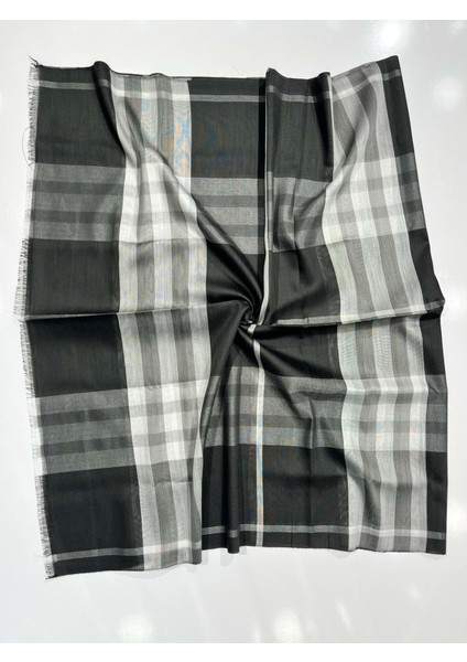 Burbery Ekose Şal Spor Saçak - 1