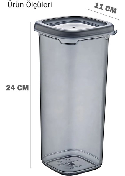 Gri 24'lü Sızdırmaz Saklama Kabı Seti, Dondurucu ve Mikrodalga Uyumlu modelleri