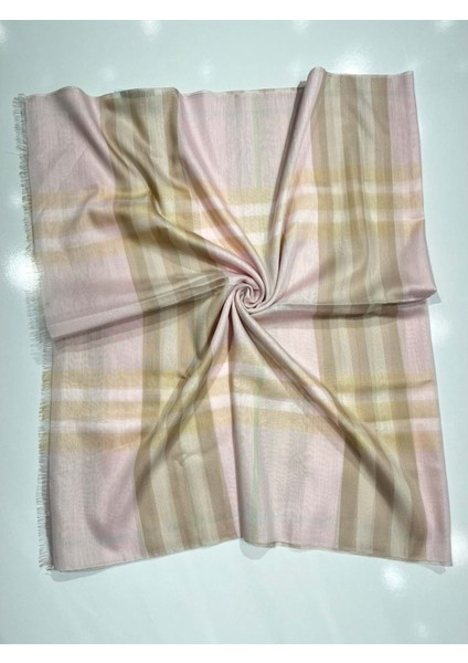 Burbery Ekose Şal Spor Saçak - 4