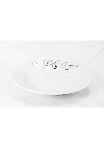6'lı 19CM Beyaz Çukur Yemek Tabağı Seti, Şık ve Kullanışlı Ev Sofraları Için Ideal