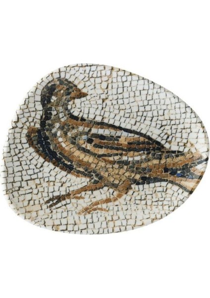 Beyaz 3'lü Vago Kuş Düz Tabak, 19 Cm, Şık ve Zarif Tasarım