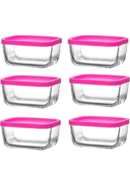6'lı Cam Saklama Kabı Seti, 405 Cc, Beyaz, Pratik ve Şık Saklama Çözümü