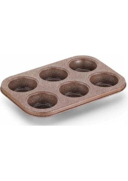 6'lı Muffin Kek Kalıbı, Beyaz, Dayanıklı ve Kullanışlı Mutfak Gereci