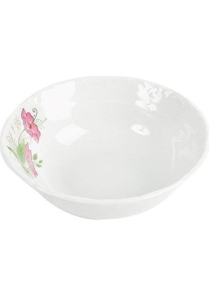 6'lı Porselen Lal Kase Seti, 14 Cm, Şık ve Zarif Tasarım