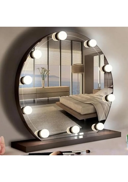 10'lu Set Makyaj Aynası Işığı Banyo Yatak Odası Işığı Hoolywood Tarzı LED Makyaj Lambası 3 Farklı Renk Modu Makyaj Odası Işığı Mirror1 fiyatları