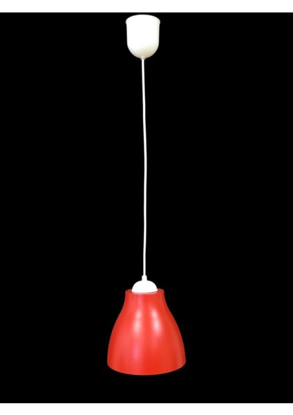 Küçük Kırmızı Plastik Sarkıt Avize, Şık ve Modern Aydınlatma Seçeneği