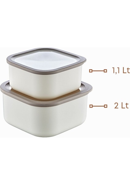 6'lı Set, Sızdırmaz, Mikrodalga Uygun, Bej Erzak Saklama Kapları, Farklı Boyutlar indirimleri