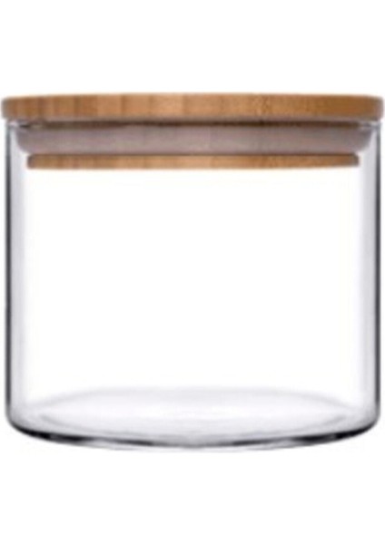 Bambu Kapaklı 700 cc Kavanoz Seti, 2'li, Şık ve Kullanışlı Saklama Çözümü