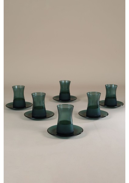 Yeşil 12 Parça Çay Seti, 170 Cc, Şık ve Kullanışlı Ev Dekoru Için Ideal