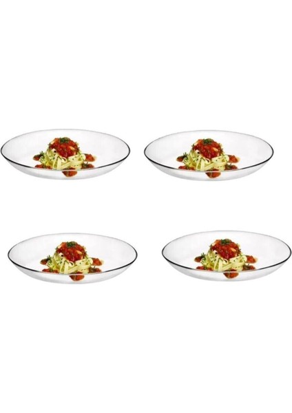 4'lü Oval Servis Tabak 29 Cm, Beyaz, Şık ve Dayanıklı, Evinize Zarafet Katar