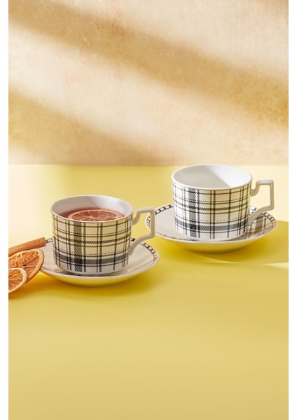 Iki Kişilik 230 ml Siyah Çay Fincanı Takımı, Şık ve Kullanışlı Tasarım