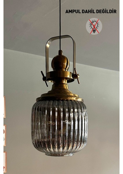 Füme Cam Tekli Sarkıt Avize Retro Tasarım, Salon ve Restoran Aydınlatması fiyatları