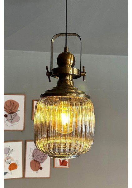 Füme Cam Tekli Sarkıt Avize Retro Tasarım, Salon ve Restoran Aydınlatması indirimleri