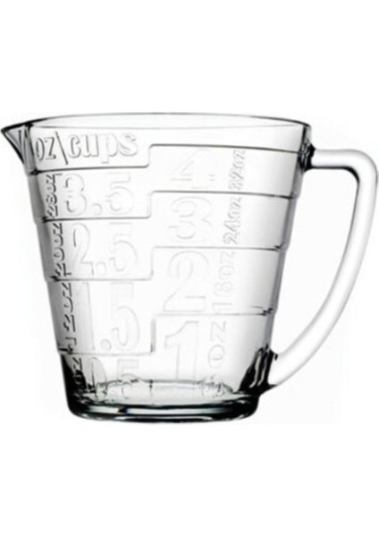 Beyaz 1 Lt Cam Ölçü Kabı, Pratik ve Şık Mutfak Gereci