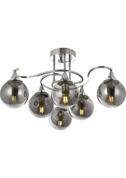 AV-60156-6K Krom Kaplama Modern Avize, E27, Metal, Cam, 55CM modelleri