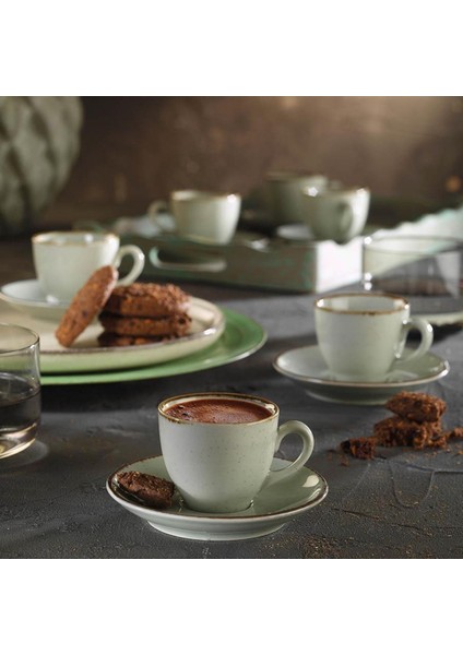 Iki Kişilik Yeşil Fincan Takımı, Şık ve Zarif Tasarım