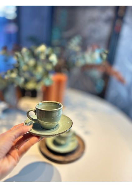 Iki Kişilik Yeşil Fincan Takımı, Şık ve Zarif Tasarım indirimleri