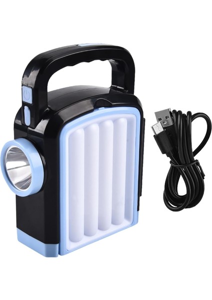 Solar Kamp LAMBASI,1000 Lümen Cob + 3W Led, Güneş Enerjili & USB Type-C Şarjlı, Katlanabilir IŞILDAK,1500MAH Kapasite, Su Geçirmez, Asılabilir, Taşınabilir, Kanatlı Çalışma Işığı