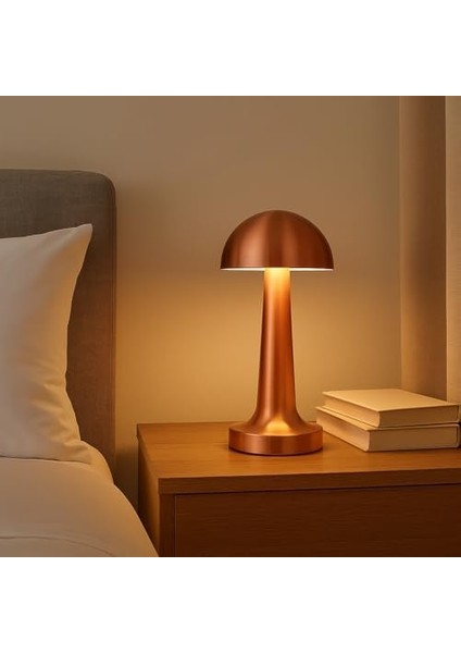 Şarjlı Dokunmatik Masa Lambası Atina Bronz | 3 Renk Modu | Dimmerli Taşınabilir Şarjlı Lamba | USB Şarjlı Cafe Restoran Masa Lambası | Şık ve Kompakt Tasarım fiyatları