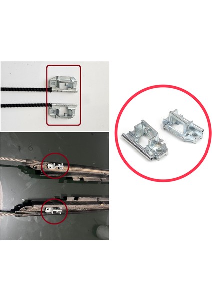 BSR27 Peugeot 206 206+ 207 4/5 Kapı İçin Sunroof Cam Halat Spiral Kaydırma Metal Klips Braketi Sağ Sol modelleri