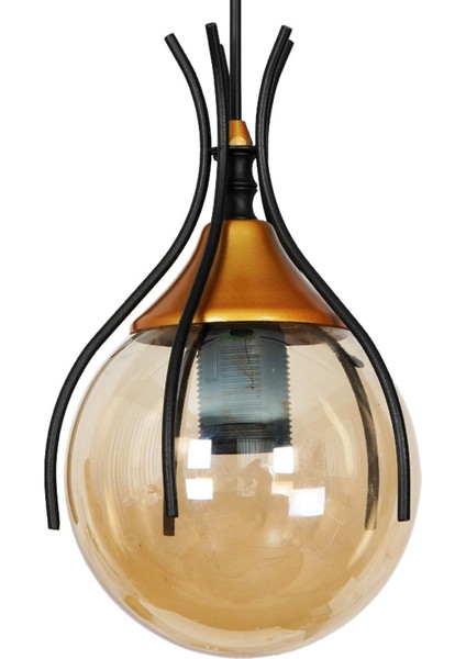 Şık Siyah Bal Glop Cam Tekli Avize, Modern Aydınlatma Seçeneği modelleri