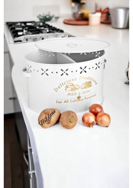 Büyük Boy Metal Patates ve Soğan Sepeti, 18 Lt, Şık ve Kullanışlı Tasarım fiyatları