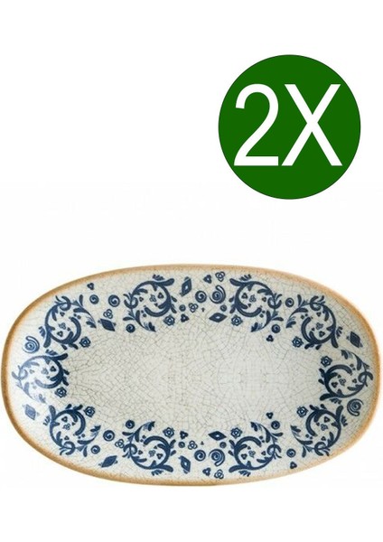 Gri Oval Kayık Tabak Seti 19X11 Cm, Şık ve Pratik Sunumlar Için 2'li Takım