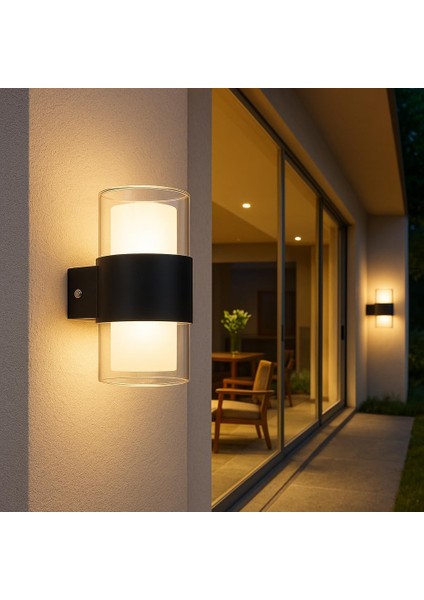 Duvar Aplik 12W 3500K Sarı Işık | 960 Lümen, IP20 Duvar Tipi Aydınlatma | Iç Mekan Dekoratif Lamba - Balkon, Hol, Yatak Odası, Teras Için | 8X11X13 cm