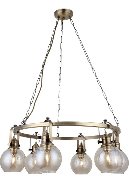 Ponte 6'lı Yuvarlak Avize Eskitme 6 x E27